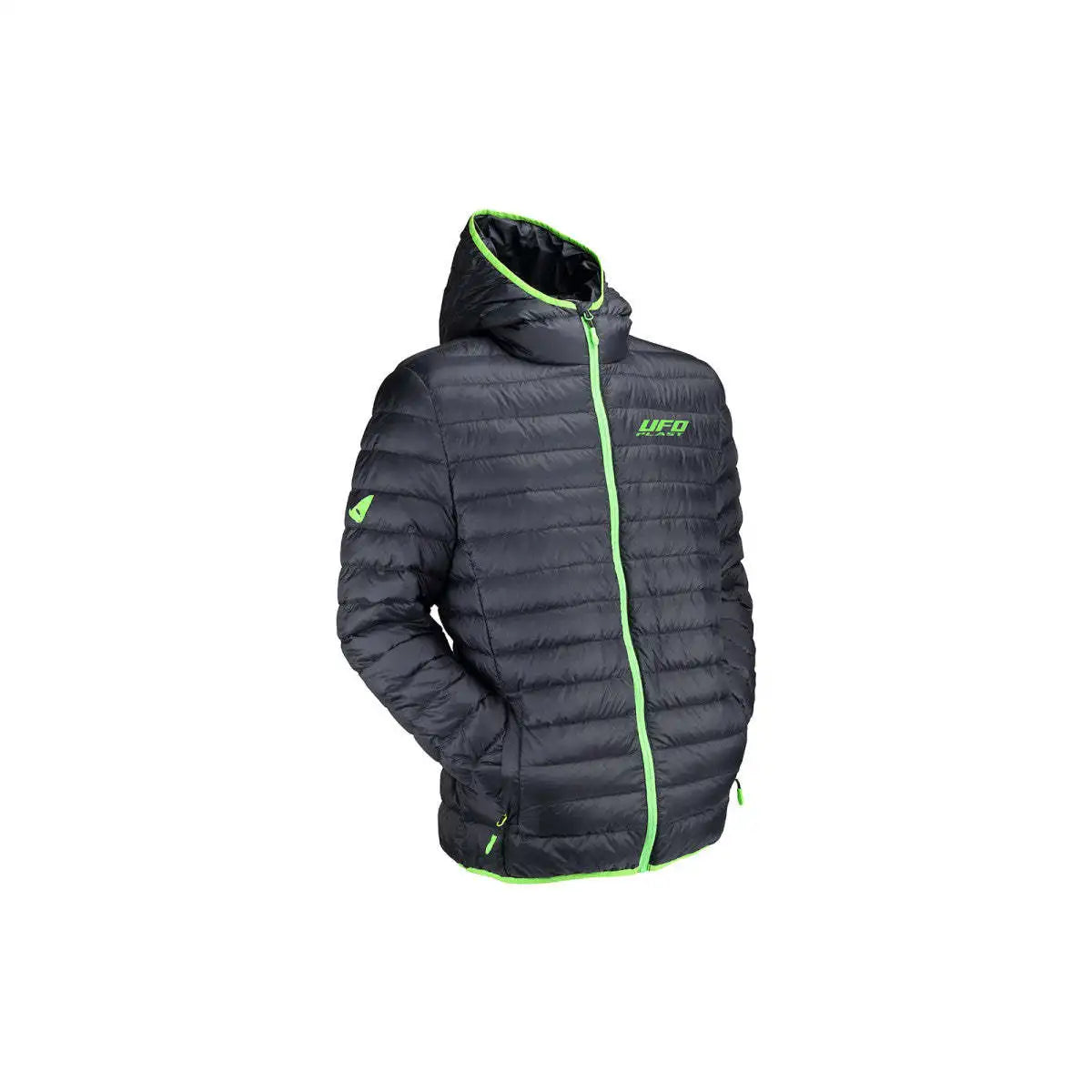 Premium Winter Jacket Black Korean Style Reversible Zippered Closure Waterproof Spandex Woven Pattern Hooded Seamless Dyed