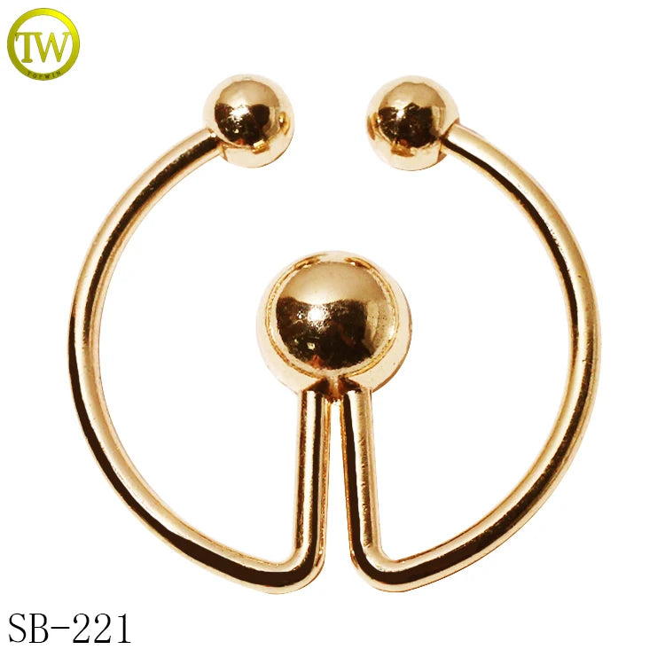 Beachwear Strap Connector Buckle Accessories Plated Gold Custom logo Bikini Metal Clothing Label Metal Buckle