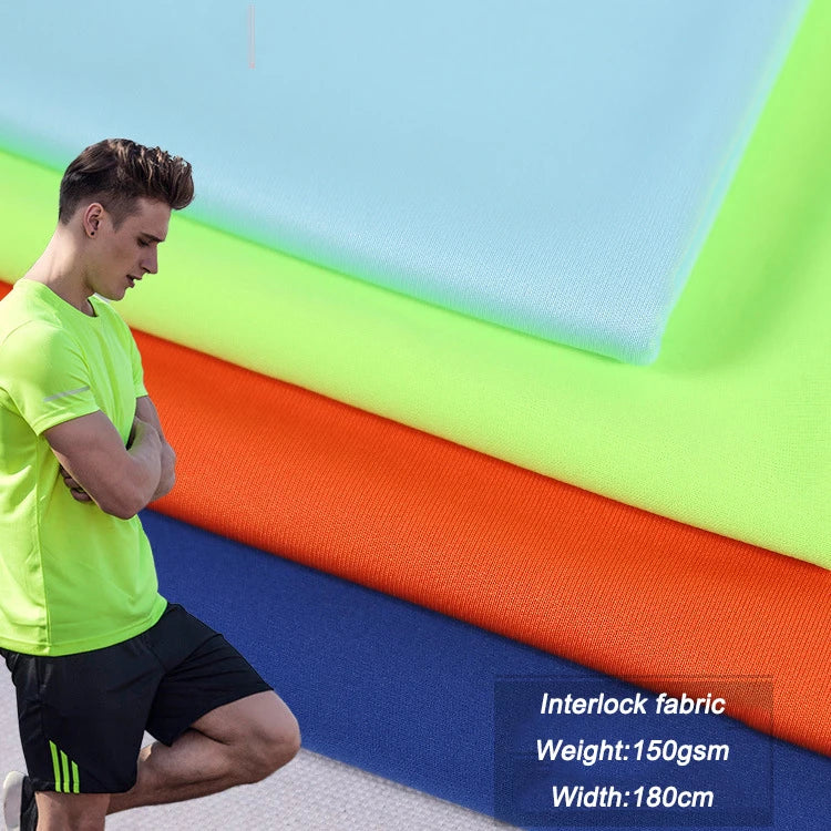 Jersey Knit Fabric Custom 100% Polyester Soccer Uniform Football Jersey for Dry Fit T Shirt Sportswear