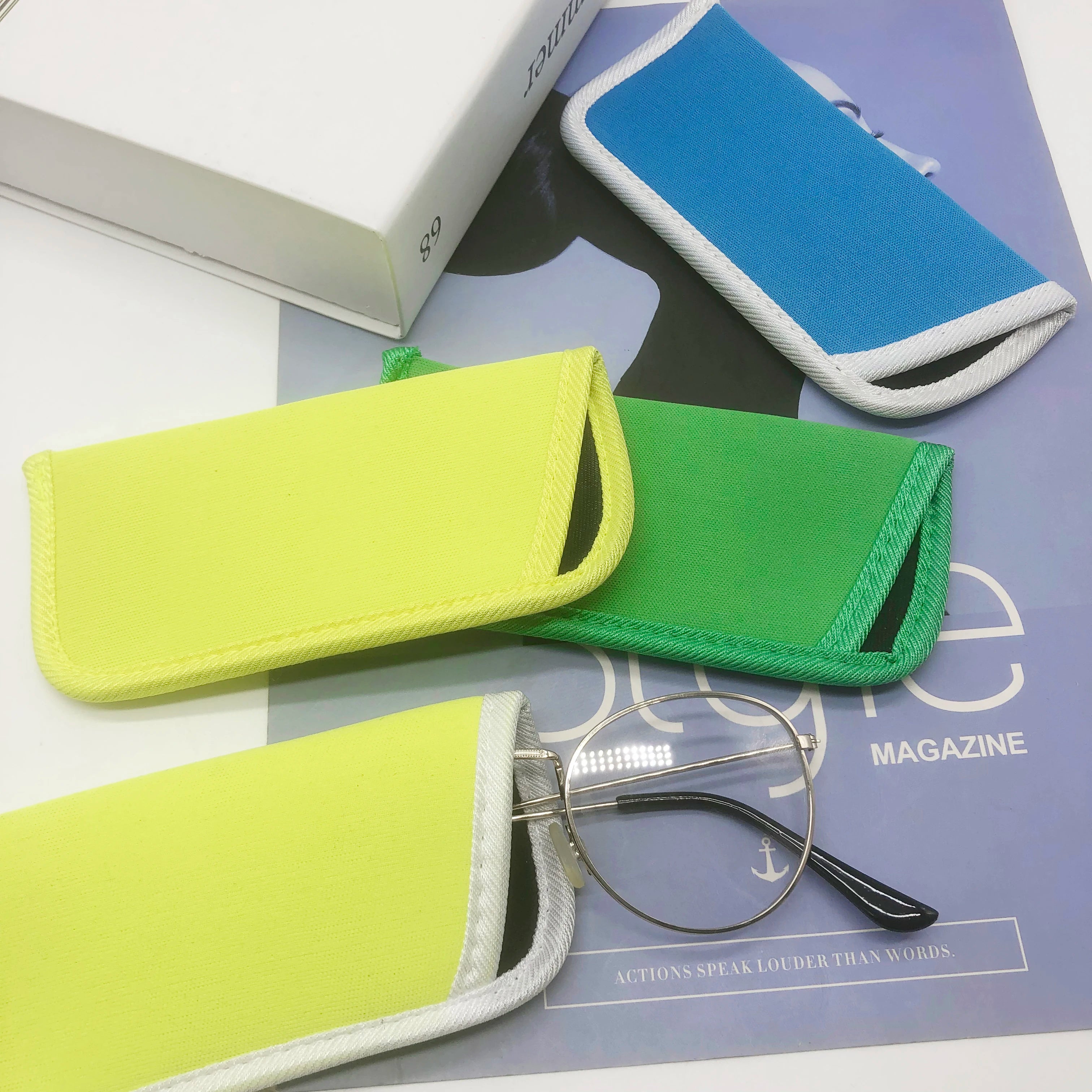 Factory Wholesale Simple Monochrome Diving Material Glasses Protective Bags