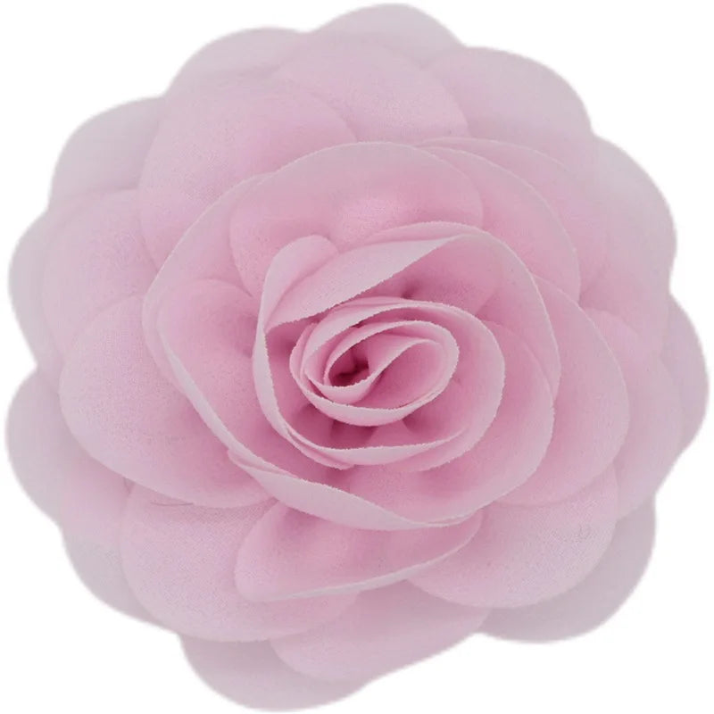 30 Colors Chiffon Flowers DIY 8cm Artificial Decorative Handmade Chiffon Fabric Flower for Dresses Clothing