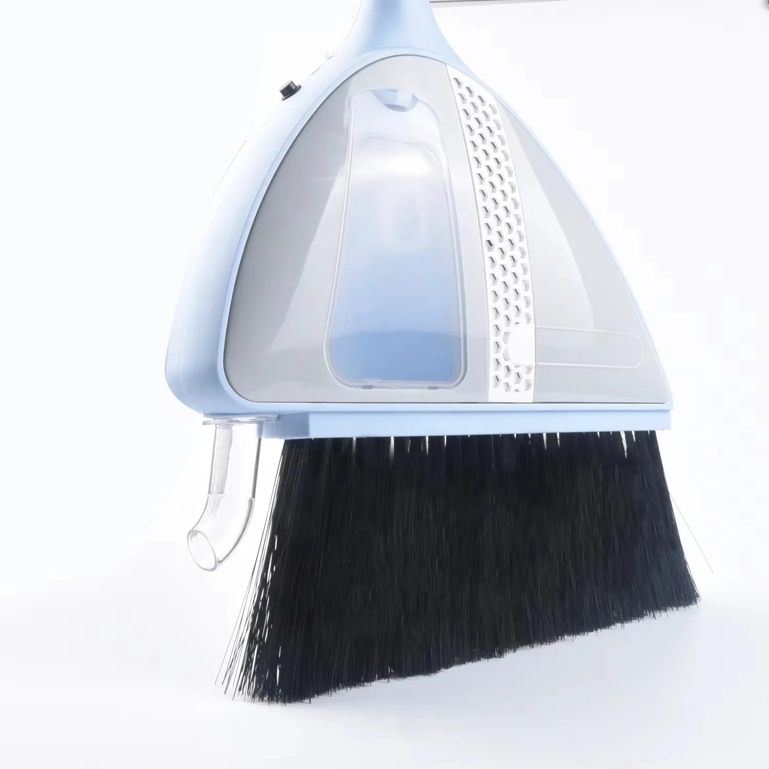 Home Cleaning 2-in-1 Multi-functional Vacuum Hand Sweeper Bin PP Broom Stainless Steel Broomstick for Indoor Carpet Cleaning