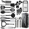 Kitchen Utensil Set 24piece Cooking Utensils Non-stick Spatula Set Baking Tool Set Nylon and Stainless Steel Silicone QS5862