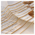 Niche Popular Collarbone Necklace High Quality Stainless Steel Cross Chains Snake Bone Chains Twist Box Jewelry