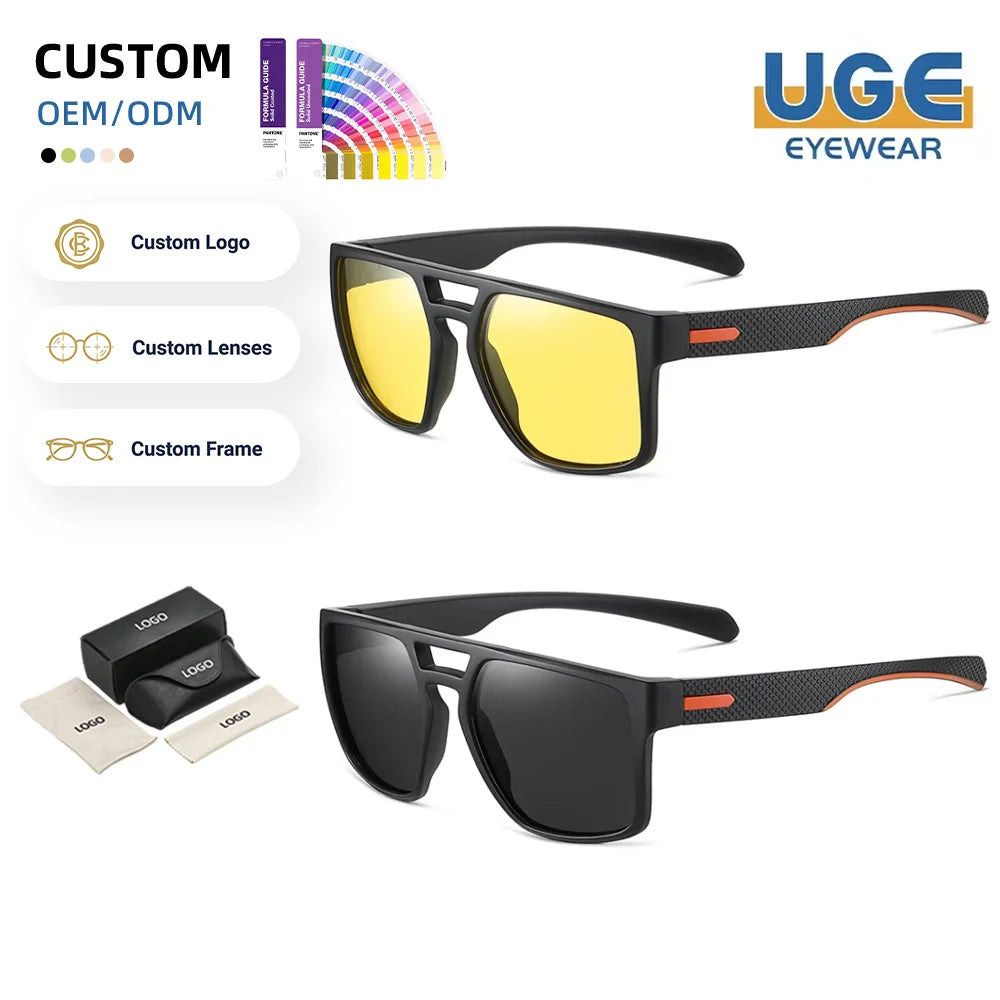 Professional Road Bike Cycling Sunglasses Men Polarized Sport Eyewear Double Bridge UV400 Fishing Running Outdoor Sunglasses