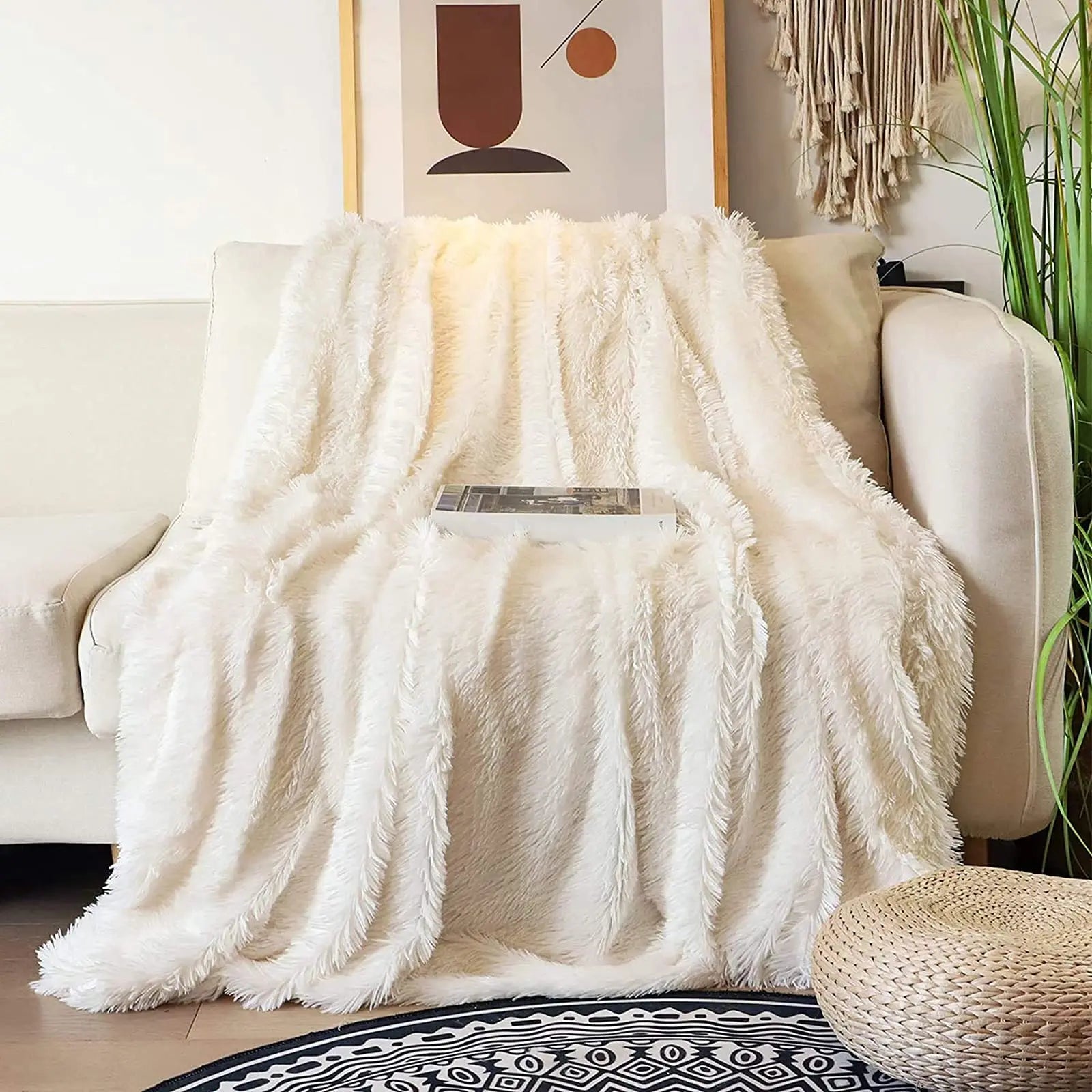 Fluffy Throw Blanket Faux Fur Super Soft Throw Blanket Fur Throw