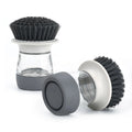 Mini Plastic Dish Brush Round Head Kitchen Cleaning Dishwashing Brush With Soap Dispenser