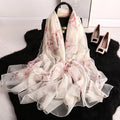 New Summer Silk Scarf for Women Long Size Pashmina Lady Shawl Female Wraps Bandana Foulard Hijabs Solid Soft Beach Stoles