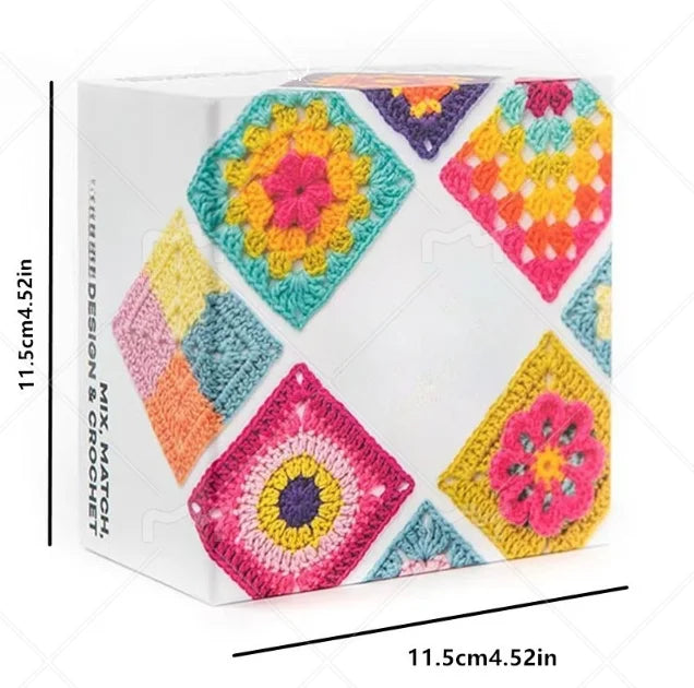 New Arrival Colorful Square Flower Knitted Card Pattern Suit Square Card Deck