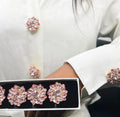 2024 New Listing Colorful Crystal Removable Button Clip Shirt Jewelry Button Covers for Women Men Blouse Cufflinks Decoration