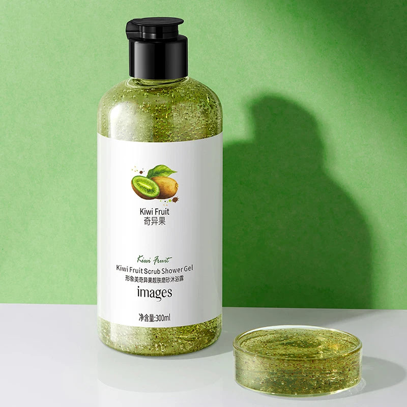 Hot Selling Images Lemon Cherry Kiwi Fruit Scrub Shower Gel Hydrating Exfoliating Brightening Body Wash Scrub