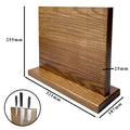 Grandsharp Eco Friendly Carbonized Ashtree Wood Kitchen Knife Block Double Side Magnetic Knife Holder Stand Kitchen Accessories
