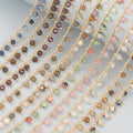 C82 1m/lot Jewelry Accessories Pass REACH Nickel Free 18k Gold Plated Natural Stone DIY Chain Necklace Making Findings Bag