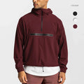 Mens Autumn Lightweight Breathable Anti-Bacterial Anti-UV Hoodie Jacket with Custom Logo for Fitness Training & Running
