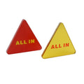 Casino Poker Room Accessories in Stock Triangle Acrylic All in  Button  Acrylic baccarat Poker Game All in Dealer Casino Item