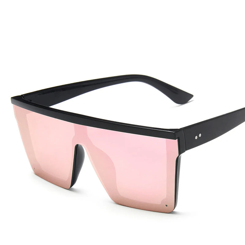 2021 Fashion Woman Big Frame Sunglasses Male Personality Conjoined Retro Sun Glasses Female Street Shot Sun Glasses