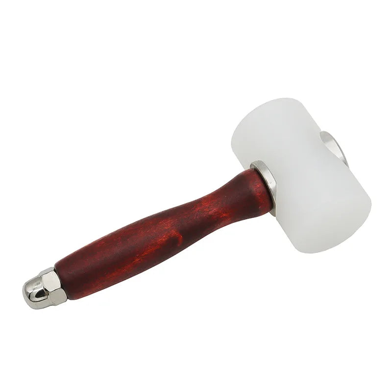 T-shaped Wooden Handle Leather Carving Hammer Punching Printing Carving With Nylon Hammer Diy Handmade Leather Art Tools