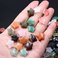 15mm Wholesale Natural Quartz Carving Healing Crystal Jewelry Stone Star Craft for Christmas Jewelry Manufacturing