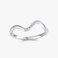 Ailmay Hot Sale Genuine 925 Sterling Silver Exquisite Geometric Design Dazzling CZ Finger Rings for Fine Female Fashion Jewelry