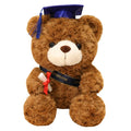 Super Soft Graduation Teddy Bear Plush Toy PP Cotton Filled Stuffed Animal with Mesh Lining and Hat Graduated Gift