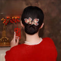 Sparkling Rhinestone Flower Deft Bun Hair Bun Maker Hair Twist French Donut Bun Maker Styling Twister for Women Hair Braider