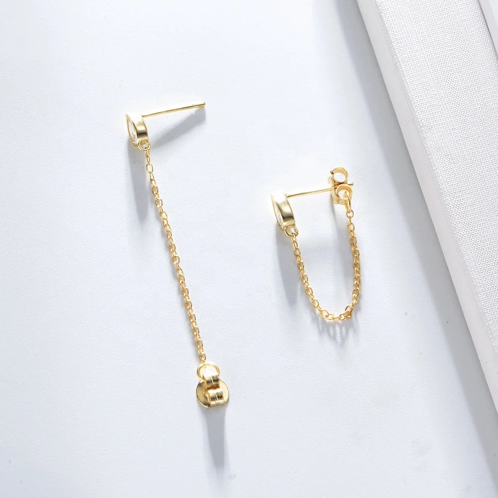 Peishang Jewelry Stock S925 Sterling Silver Crystal Cz Wire Earrings