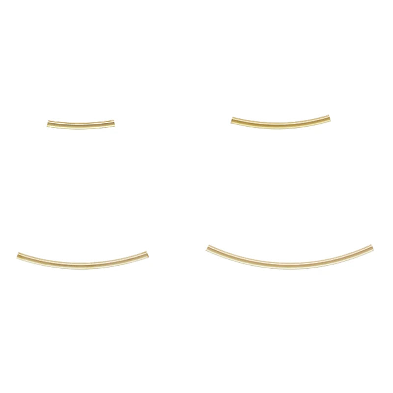 Beadsnice Curved Tube for Bracelet 1.0x10/15/20/25mm Wholesale Jewelry Making 14k Gold Filled  ID 40795