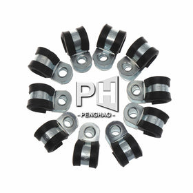 Wiring Hose Clamp Rubber Lined P Clips Pipe Cable Mounting Fix Fasteners Hardware Electrical Fittings Cable Organization