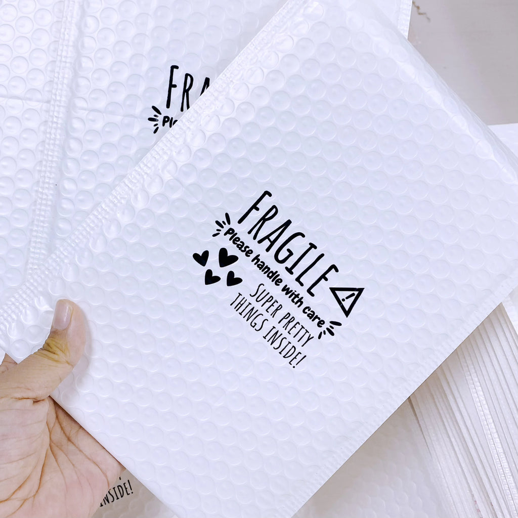 Manufacture Waterproof Padded Envelopes Yellow Poly Bubble Mailer Bags with Printed