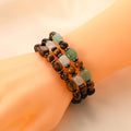 Natural Stone Healing Jewelry Elastic Volcanic Lava Stone Beaded Bracelets for Women Men Stretch Tiger Eye Amethyst Bracelet