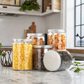 200ml 250ml 500ml 800ml 1000ml  Clear Pet Plastic Jar with Aluminum Lid Food Packaging