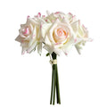 New Arrival Simulation 5 Heads Moisturizing Hand Feel Rose Bunch Flower Faux Flowers for Wedding