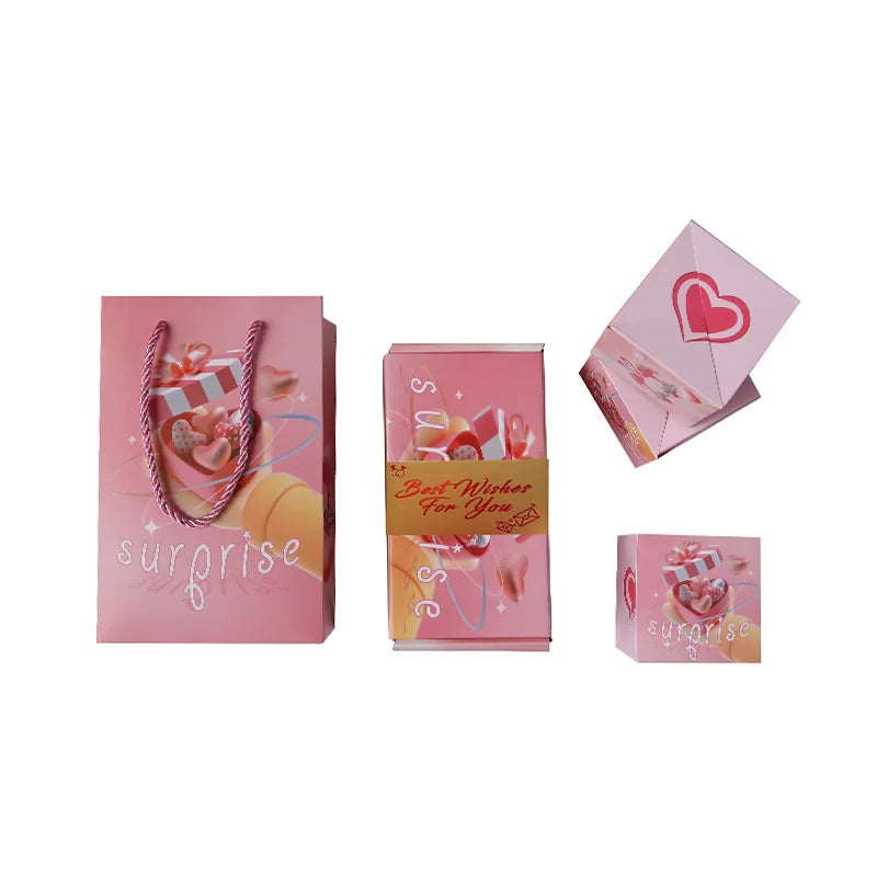 Surprise Gift Box Explosion for MoneyFolding Bouncing Red Envelope Luxury Gift Box for Birthday Valentine's Day  Christmas