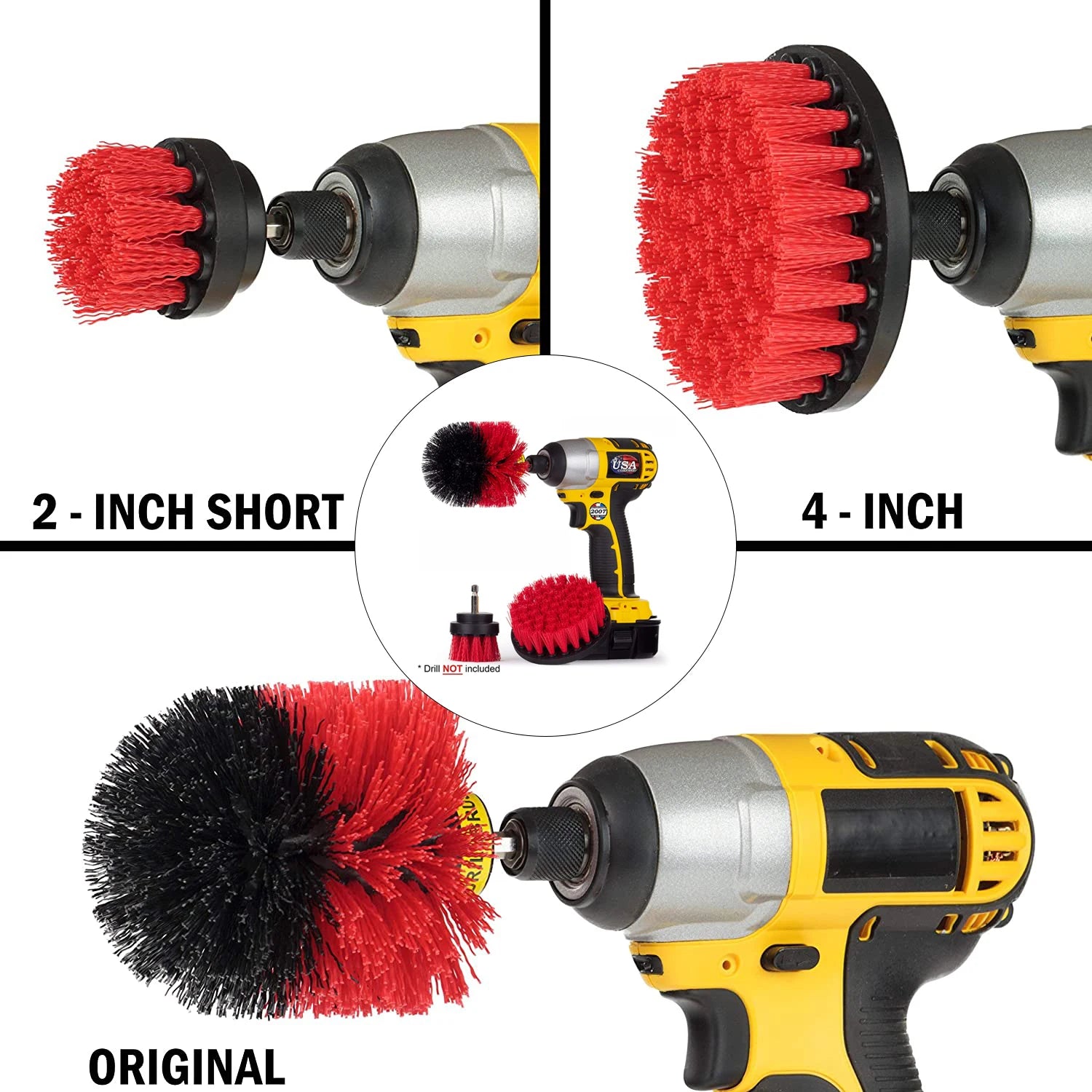 Hot on  Power Tool 3pcs Electric Drill Scrub Clean Brush for Kitchen Cleaning