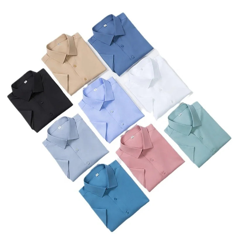 Classymen 2024 Summer Pure Casual & Formal Dress  Texture Pure Color New Arrival Big Brand Shirt