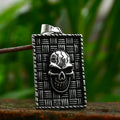 SS8-1090P 2023 New Fashion 316L Stainless Steel Punk Skull Pendant Rectangular Gothic Pendant Men's Jewelry