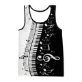 Fitspi Piano Music 3d Printed Tops Men Summer Vest Women Fashion Casual Sleeveless Shirts Hip Hop Streetwear Oversized Tops Tees