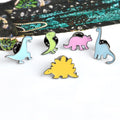 Dinosaur ! T Rex Diplodocus Stegosaurus Triceratops Kawaii Sweet Lolita Fairy Kei Spank Pastel Goth Enamel Pin Badge Brooch