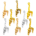 5 Color Alloy Gymnast Sporter Charms for Bracelet Necklace Pendant DIY Handmade Jewelry Accessories Making 30*11mm I1131