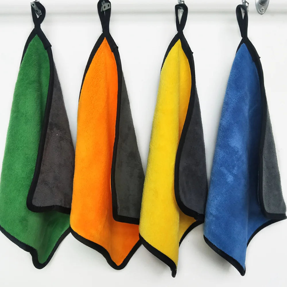 Double-Sided Quick-Dry Coral Fleece Microfiber Cleaning Cloth Thickened New Design for Kitchen Car Multi-Purpose Microfiber