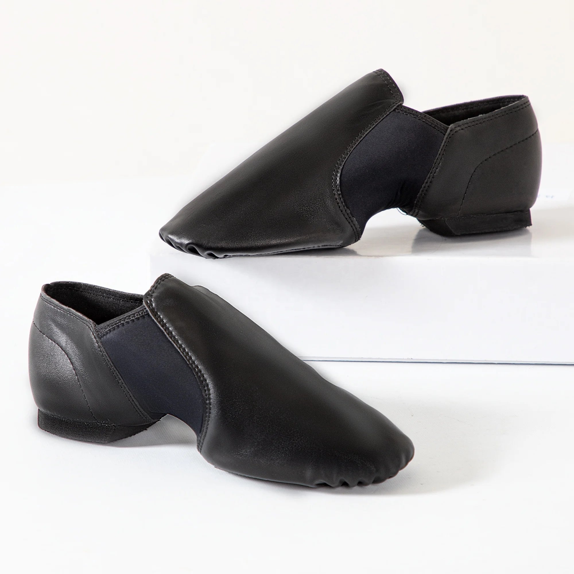 EU and US in Stock Unisex Professional Jazz Leather Shoes Split Sole Jazz Shoes Dance for Women and Men