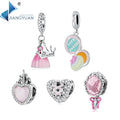 Wholesale S925 Jewelry Enamel Process Designer Charms for Diy Bracelet 925 Sterling Silver Dress and Crown Pendant Jiangyuan