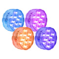 Remote Control Submersible LED Lights | Waterproof RGB Glow Puck Decor for Party Favors