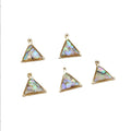 Alloy Heart Round Triangle Charms Diy Earrings Button Necklace Ring Bracelet Brooch Accessories Resin Shells Jewelry Pendants