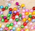 Wholesale Transparent Faceted Acrylic Bead Colorful Round Loose Beads for DIY Necklace Jewelry Making