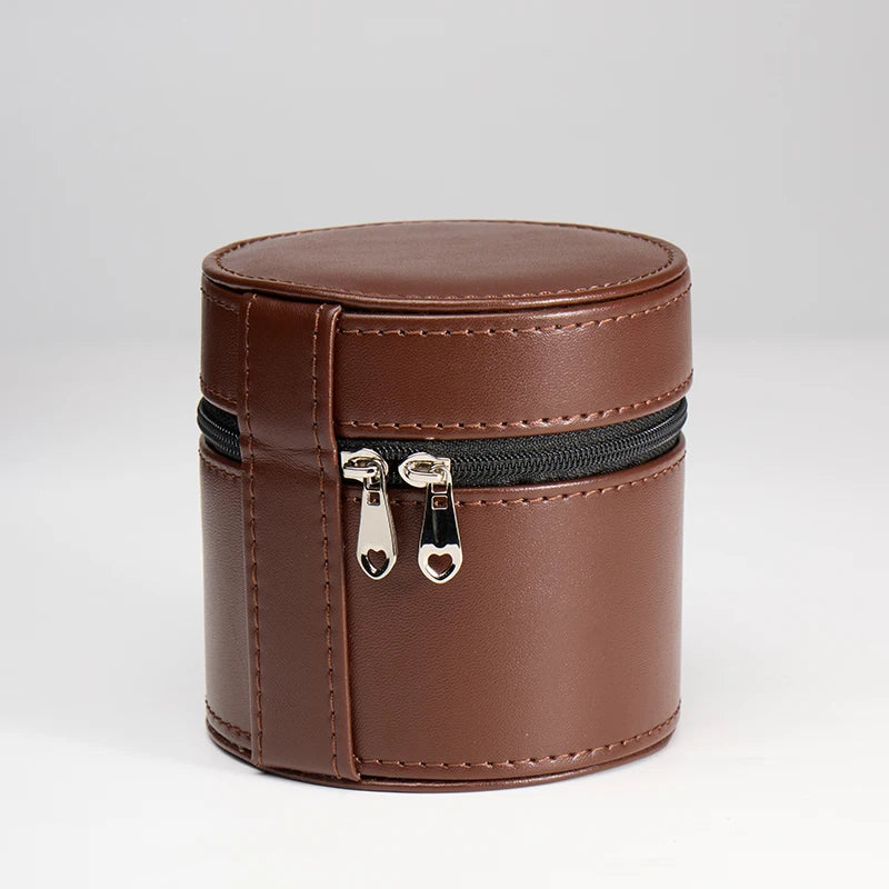 Lower Moq Small Leather Watch Rolls Packaging Case Custom Leather Travel Case Watch Roll for Men Roll