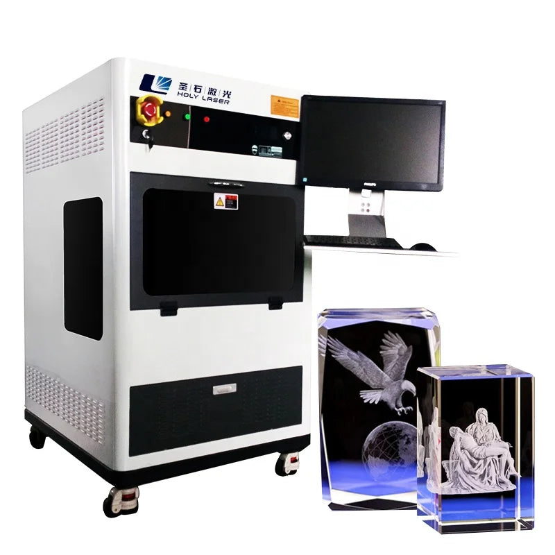 HOLY LASER 2D 3D Photo Crystal Subsurface Laser Engraving Machine HSGP-4KB for Crystal Acrylic Glass Cube Inside