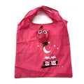 2024 Wholesale Custom Logo Print Fruit Owl Polyester Storage Bags Reusable Foldable Tote Shopping Pouch Promotional Folding