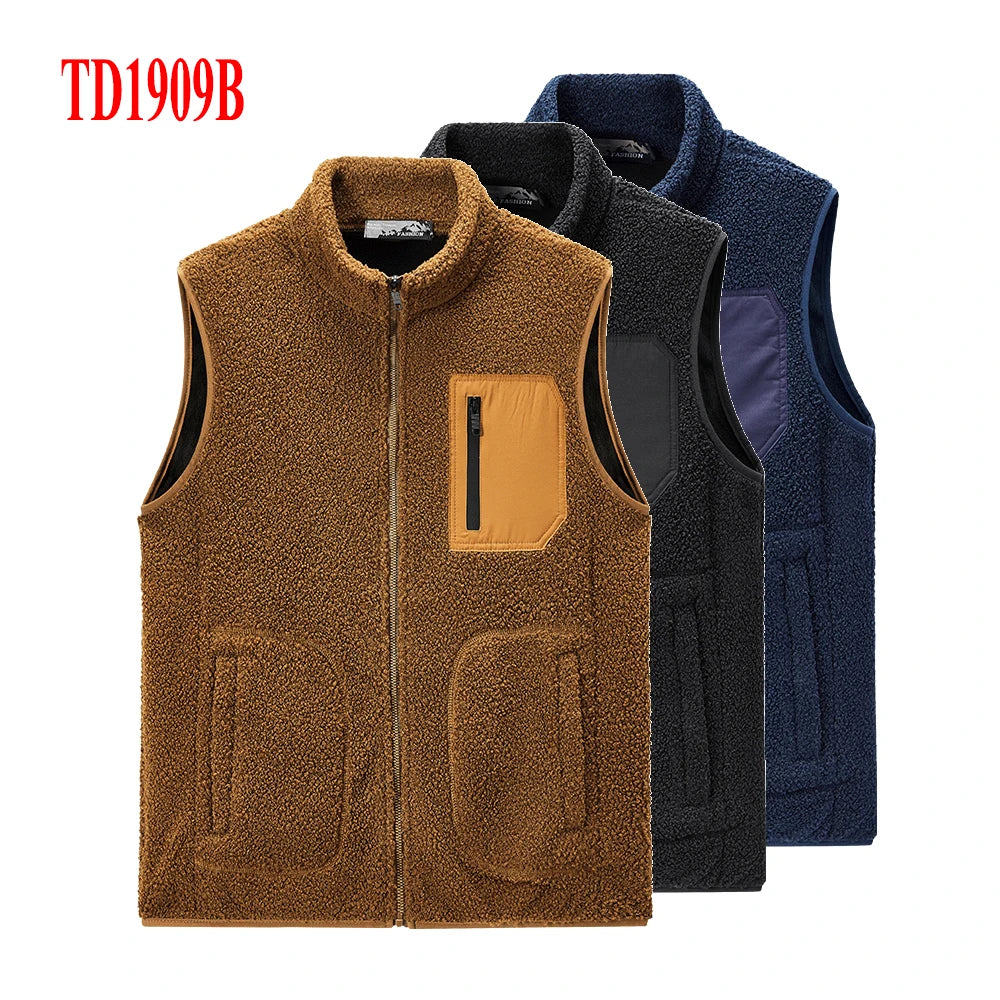 Men's Fleece Outdoor Tactical Jacket Fleece Winter Heavy Jacket Coat Windbreaker Outdoor Vest Waistcoat Body Warmer Outwear