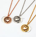 New Stainless Steel Gold Plated Box Chain Geometric Heart-shaped Woman Necklace